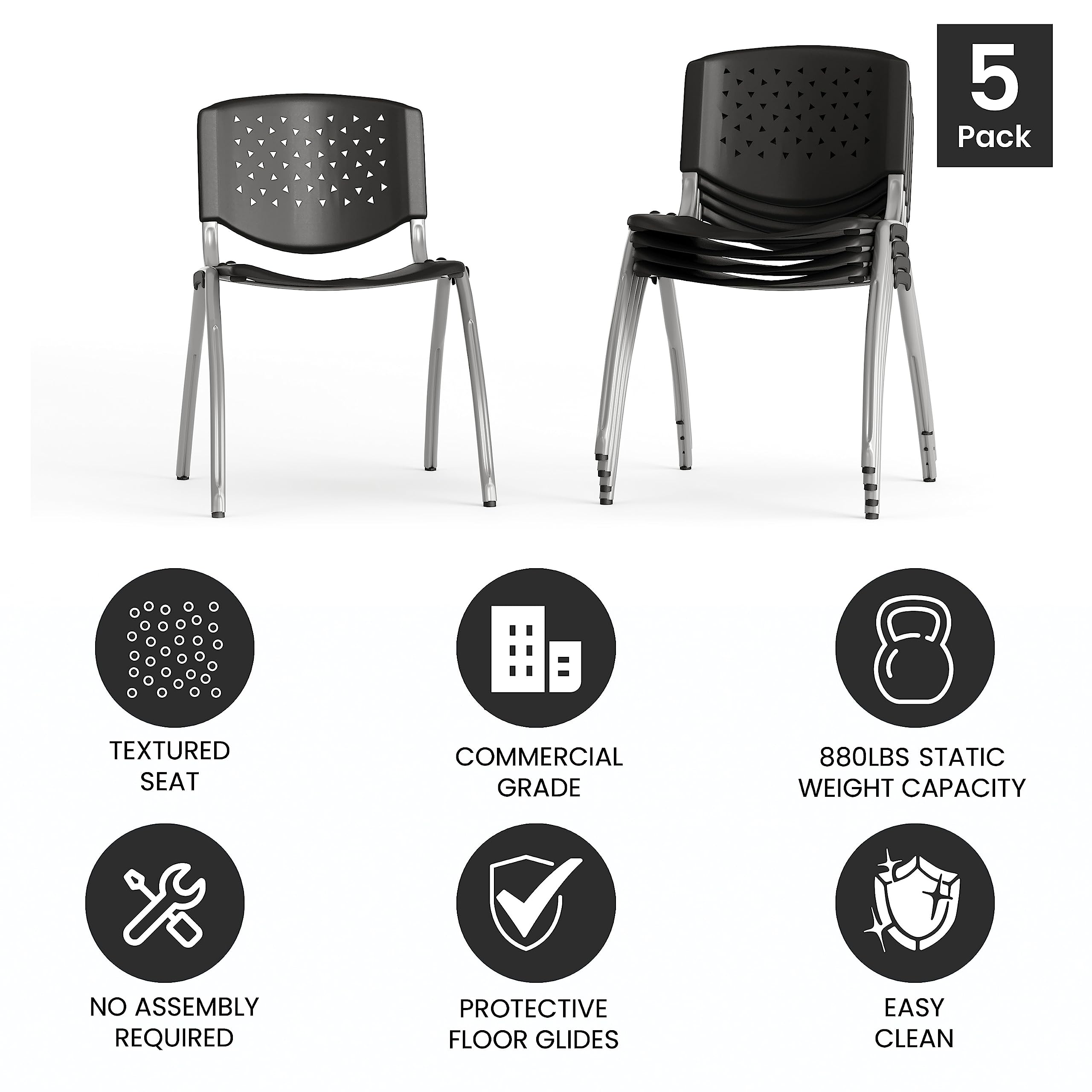 Amazon.com: Flash Furniture Hercules Series Plastic Contoured